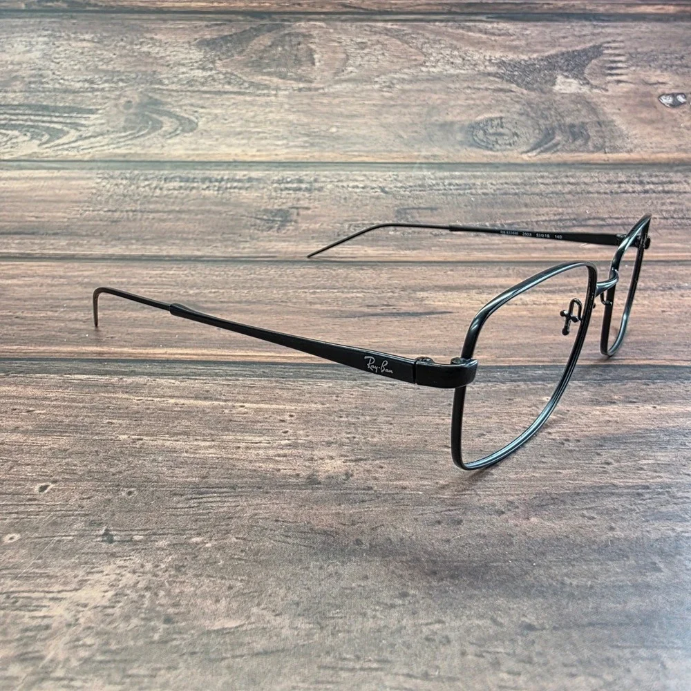 Ray-Ban RB 6336M 2503 Matte Black Rectangular Eyeglasses 53-16-140*READ*